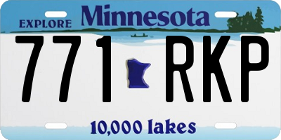 MN license plate 771RKP