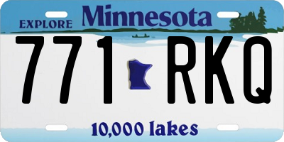 MN license plate 771RKQ