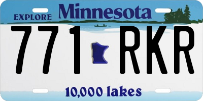 MN license plate 771RKR