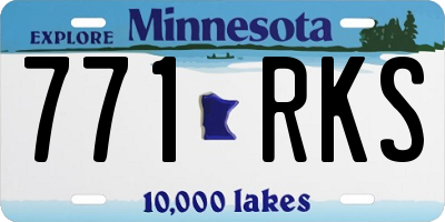 MN license plate 771RKS
