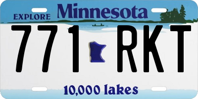 MN license plate 771RKT