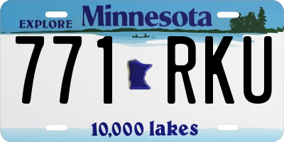 MN license plate 771RKU