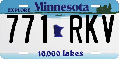 MN license plate 771RKV