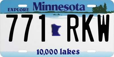 MN license plate 771RKW