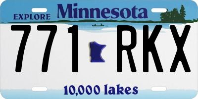 MN license plate 771RKX