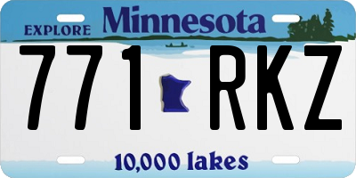 MN license plate 771RKZ