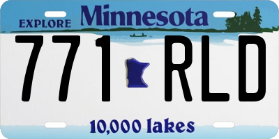 MN license plate 771RLD