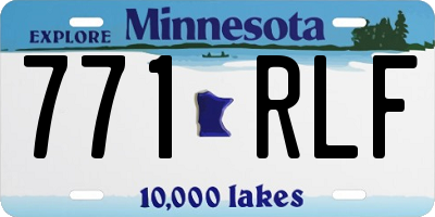 MN license plate 771RLF