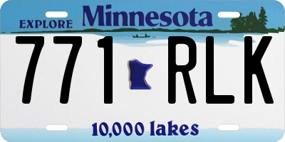 MN license plate 771RLK