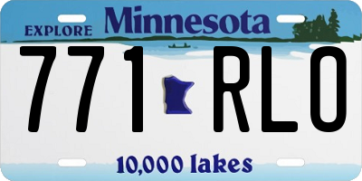 MN license plate 771RLO