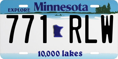 MN license plate 771RLW
