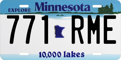 MN license plate 771RME