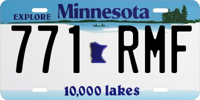 MN license plate 771RMF