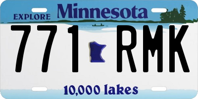 MN license plate 771RMK