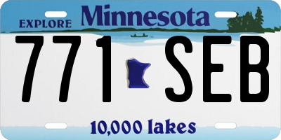 MN license plate 771SEB