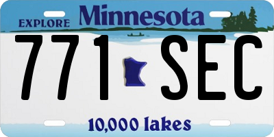 MN license plate 771SEC