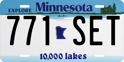 MN license plate 771SET