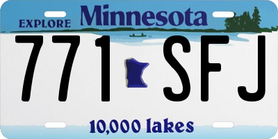 MN license plate 771SFJ