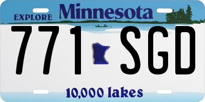 MN license plate 771SGD