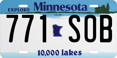 MN license plate 771SOB