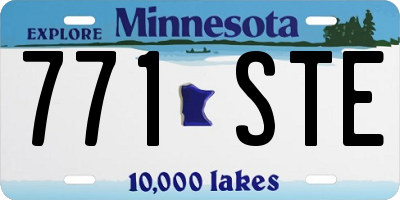 MN license plate 771STE
