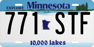 MN license plate 771STF