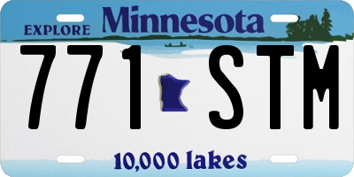 MN license plate 771STM