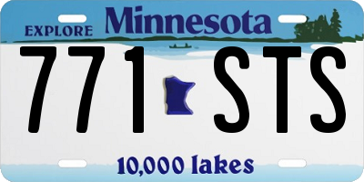 MN license plate 771STS