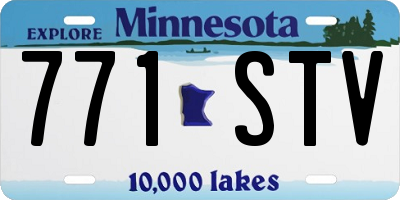 MN license plate 771STV