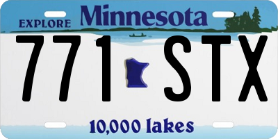 MN license plate 771STX