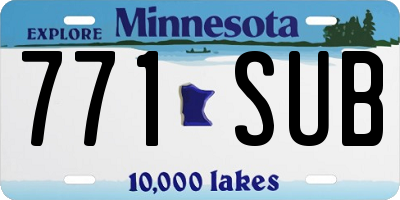 MN license plate 771SUB
