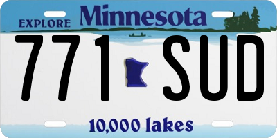 MN license plate 771SUD