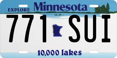 MN license plate 771SUI