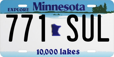 MN license plate 771SUL