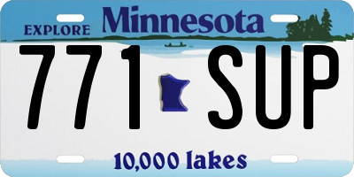MN license plate 771SUP