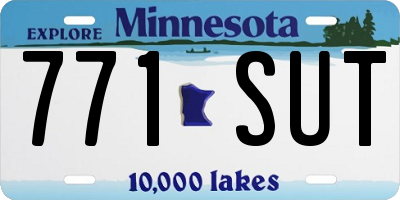MN license plate 771SUT
