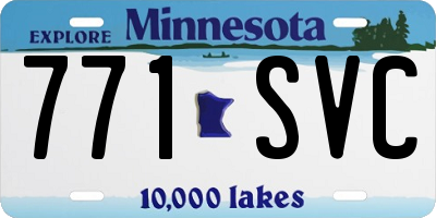 MN license plate 771SVC