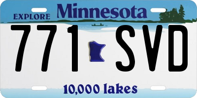 MN license plate 771SVD