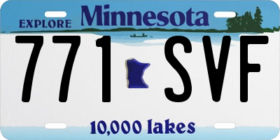 MN license plate 771SVF