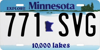 MN license plate 771SVG