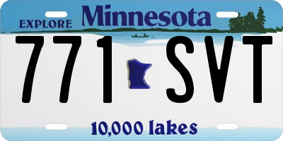 MN license plate 771SVT