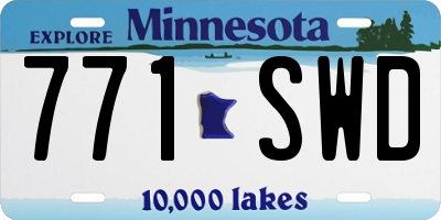 MN license plate 771SWD