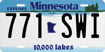 MN license plate 771SWI