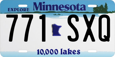 MN license plate 771SXQ