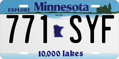 MN license plate 771SYF