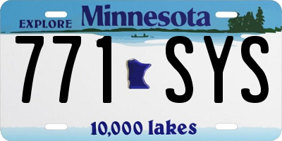 MN license plate 771SYS