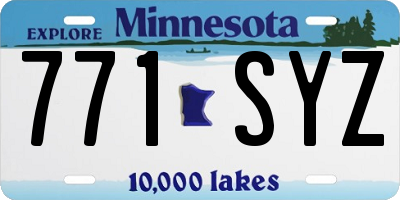 MN license plate 771SYZ