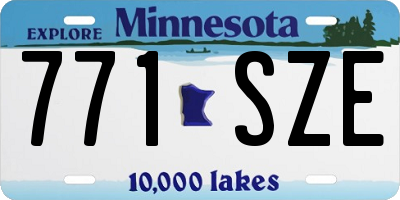MN license plate 771SZE