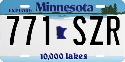 MN license plate 771SZR