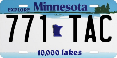 MN license plate 771TAC